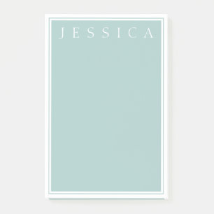 Light Slate Blue Grey   Your Name Post-it Notes