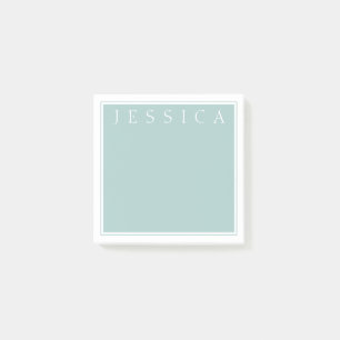 Light Slate Blue Grey   Your Name Post-it Notes
