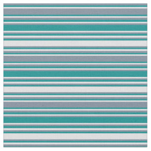 Light Slate Grey, Dark Cyan & Lavender Stripes Fabric