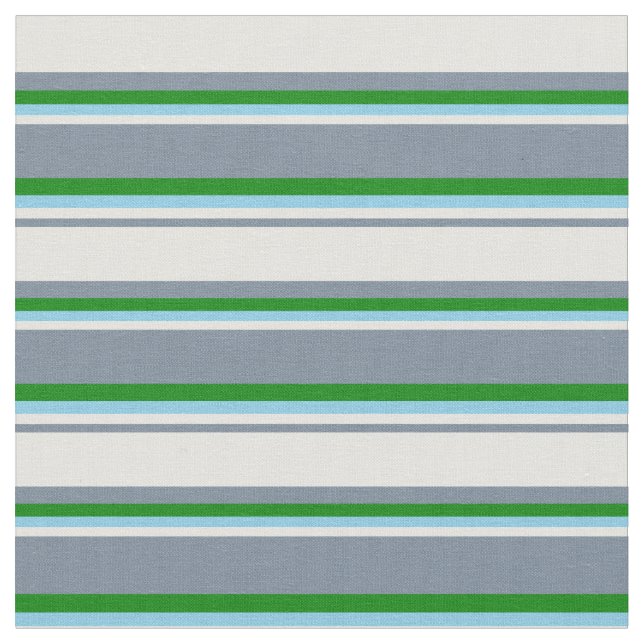 Light Slate Grey, Light Cyan, Sky Blue, and Green Fabric (Close Up)
