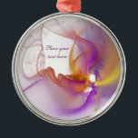 Light Smoke Metal Ornament<br><div class="desc">Delicate transparent smoke background. Spring,  flower,  nature,  concept. It also reminds to care,  serenity and positivity.</div>