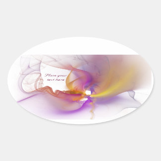 Light Smoke Oval Sticker