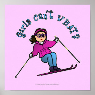 Light Snow Skier Poster