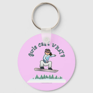 Light Snowboarder Key Ring