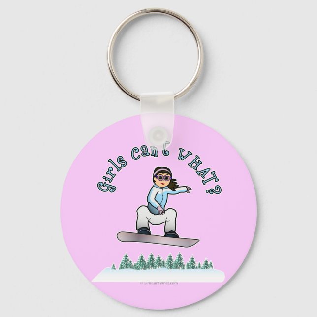 Light Snowboarder Key Ring (Front)