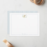 Light Soft Blue with Bunny Personalised Stationery