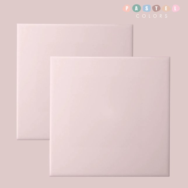Light Soft Pale Pastel Pink Colour Ceramic Tile (Light Soft Pale Pastel Pink Color Ceramic Tile)