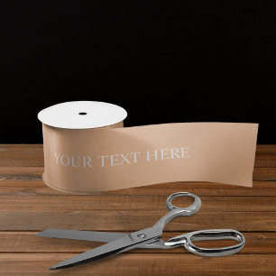 Light Soft Pastel Salmon Orange Pink White Color Satin Ribbon