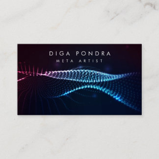 Light Sound Energy Wave Modern Template Business Card