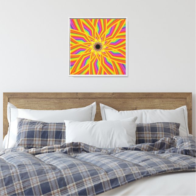 Light Spectrum Spin Wallpaper Canvas Print (Insitu(Bedroom))