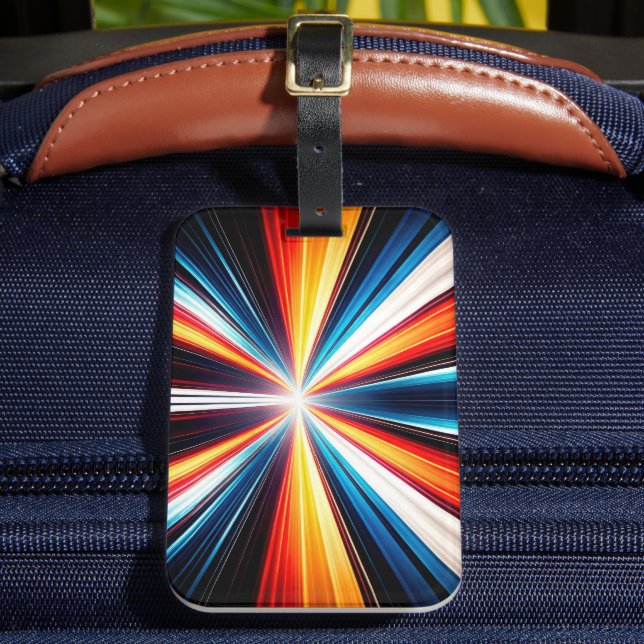 Light Speed Stripes Art Luggage Tag (Front Insitu 2)