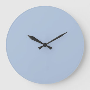 Light Steel Blue Solid Color Large Clock