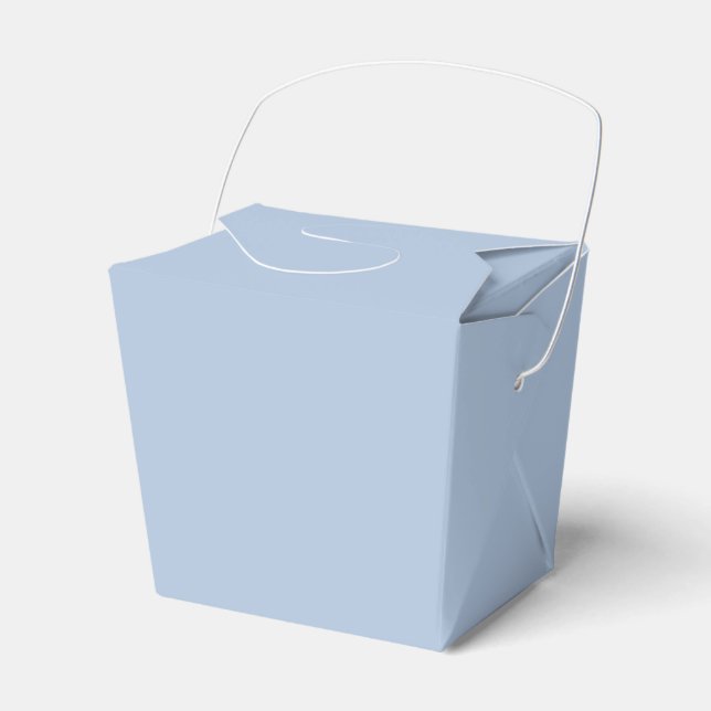Light Steel Blue Solid Colour Favour Box (Front Side)