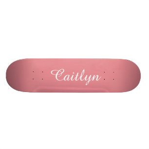 Light Strawberry Pink Customisable Skateboard