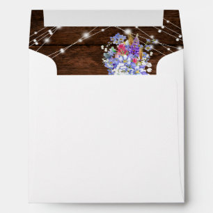 Light Strings Rustic Wood Wildflowers in Mason Jar Envelope