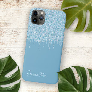 Light Summer Sky Blue Glitter Art Pattern iPhone 16 Pro Max Case