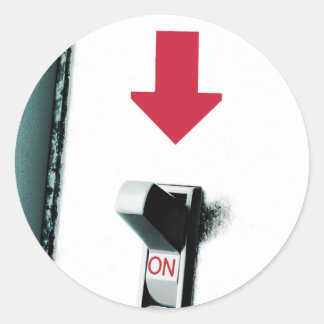 Light Switch Classic Round Sticker
