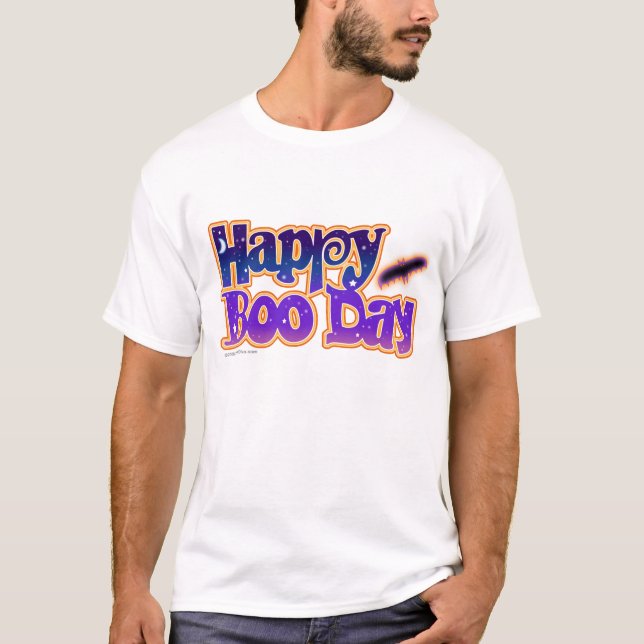 Light T-shirts - HAPPY BOO DAY - Halloween (Front)