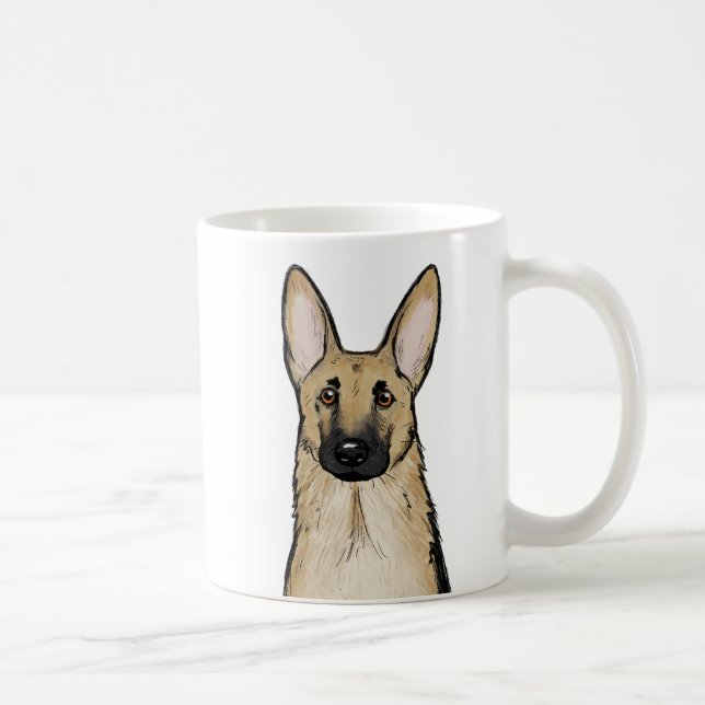 Light Tan and Black German Shepherd Coffee Mug (Right)