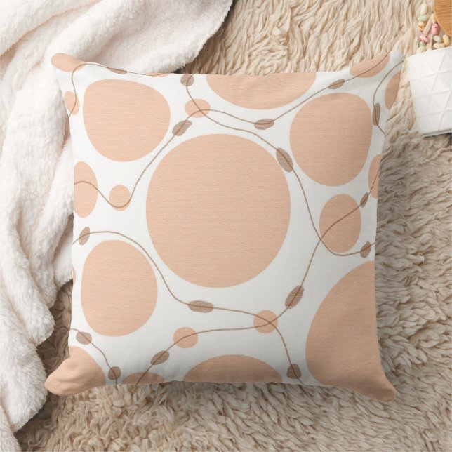 Light Tan Earth Tones  Circles Cushion (Blanket)