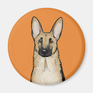 Light Tan German Shepherd Dog   Cute Pet Lover's Magnet