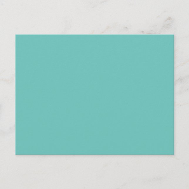 Light Teal #6BC388, Half Baked Announcement Postcard (Front)