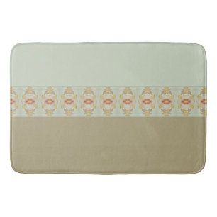 Light Teal And Taupe Bath Mat