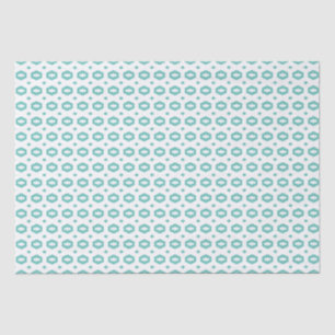 Light Teal and White: Geometriana Tissue Paper