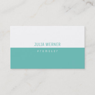Light-Teal Blue Paper Modern Promoter Business Card