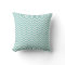 Light Teal Chevron Throw Pillow