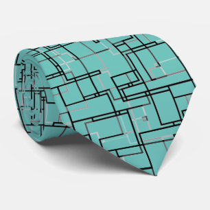 Light Teal Cool Trendy Modern Pattern Tie