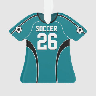 Light Teal Soccer Jersey Ornament