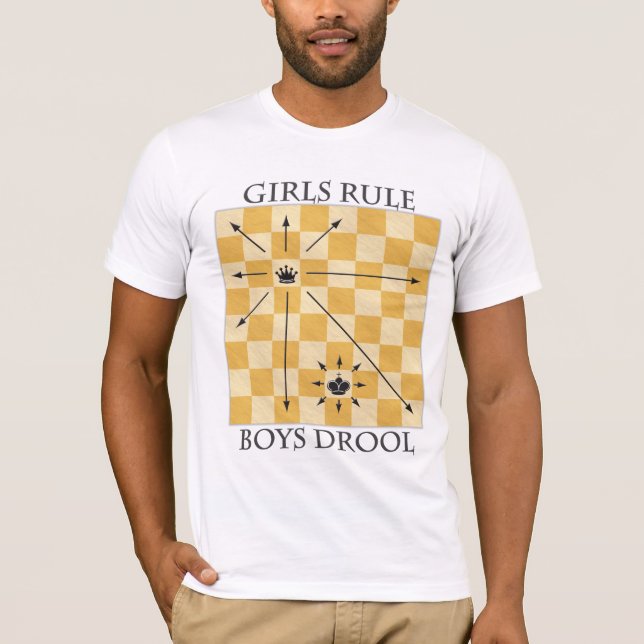 Light Tee - Girls Rule, Boys Drool (Front)