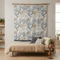 Light Terracotta Grey Botanical Boho Pattern