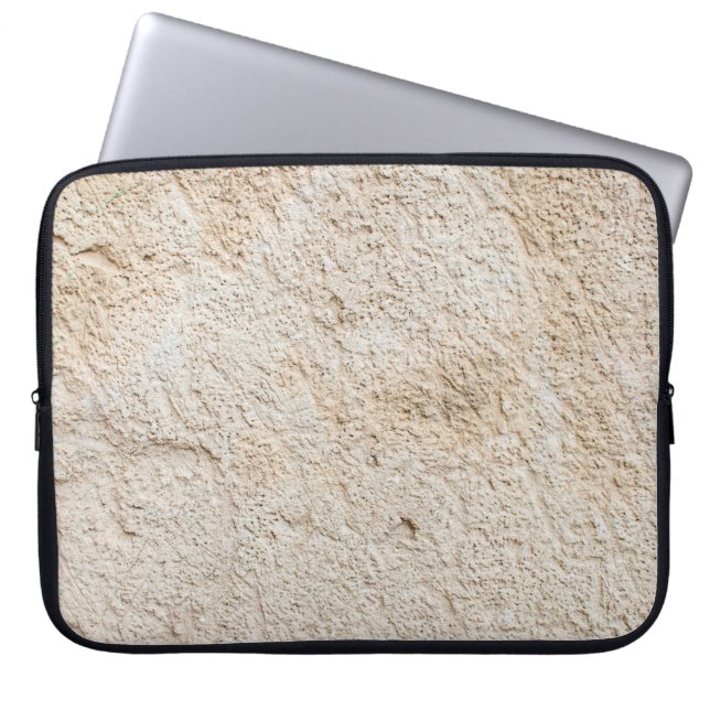 Light texture of old antique wall, layer of concre laptop sleeve (Front)