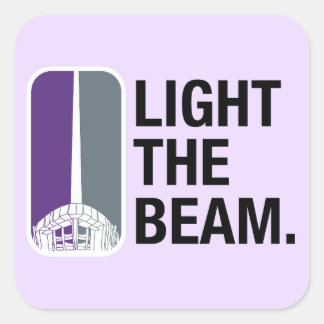Light The Beam - Sacramento Basketball Square Sticker