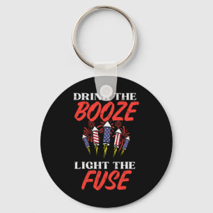 Light The Fuse Fireworks Funny Fourth 4th Of July Key Ring