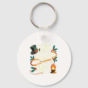 Light The Lamp Not The Rat Funny Christmas Matchin Key Ring