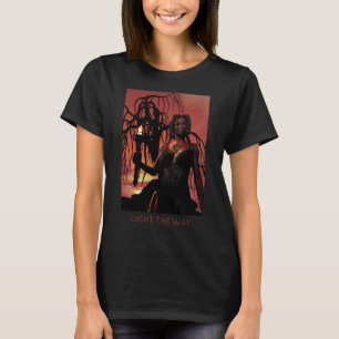 Light the Way. Woman holding flaming torch T-Shirt