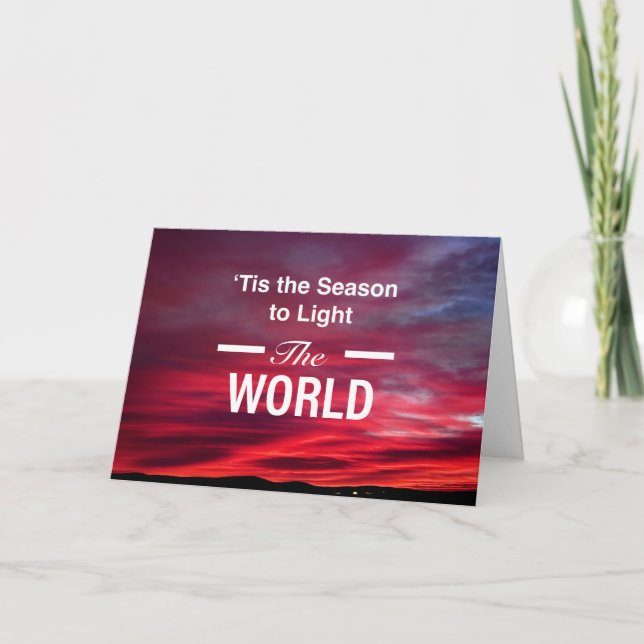 Light the World Sunrise Christmas Card (Front)
