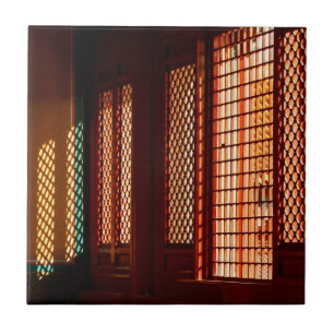 Light Through Mesh Window openings Ceramic Tile
