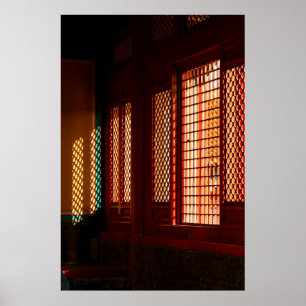 Light Through Mesh Window openings Poster