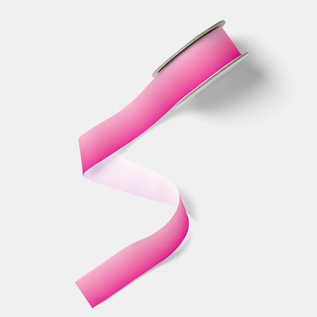 Light to Hot Pink Gradient Grosgrain Ribbon (Front+Back)