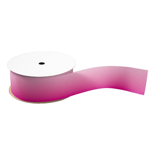 Light to Hot Pink Gradient Grosgrain Ribbon (Spool)