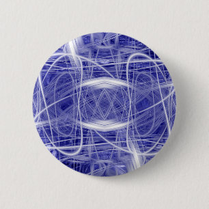 Light trails on a blue background 6 cm round badge