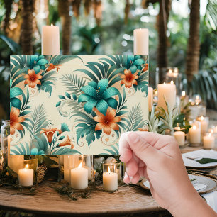 Light Tropical Iridescence Invitation Envelopes