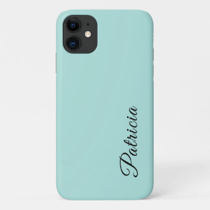 Light Turquois Solid Colour Minimalist Elegant Nam iPhone 11 Case