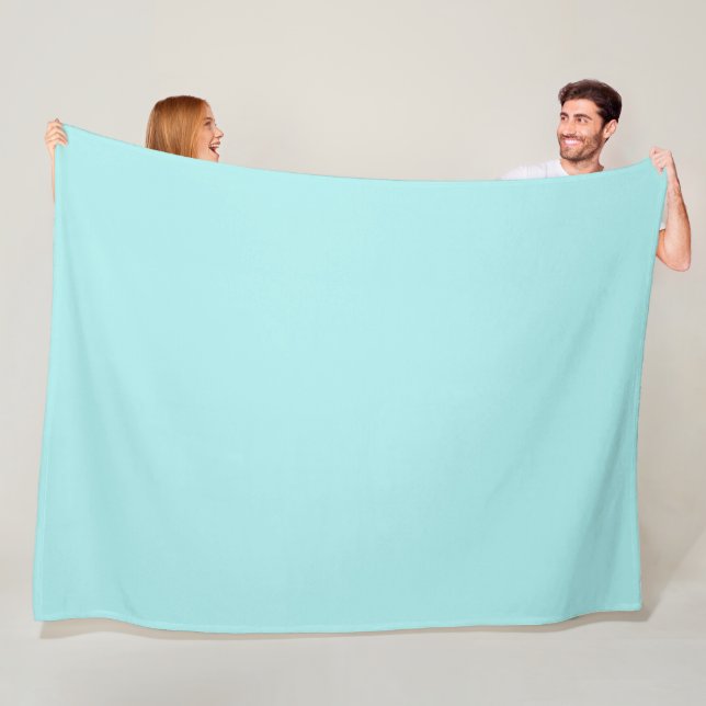 Light Turquoise Fleece Blanket (In Situ)