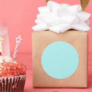 Light Turquoise Large Round Sticker