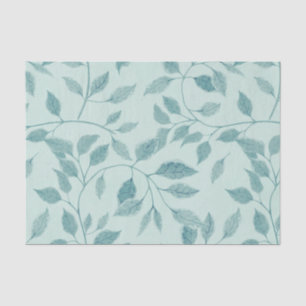 Light Turquoise Leaf Pattern Tissue Paper